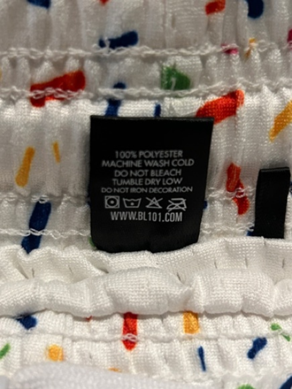 Baseball Lifestyle 101 White with Multi-color Sprinkles Ice Cream Shorts - Picture 4 of 6
